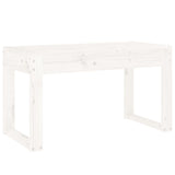 Garden Bench White Solid Pine Wood 2-Seater Durable 825087