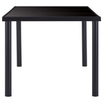 ZNTS Dining Table Black 180x90x75 cm Tempered Glass 281855