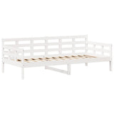 Day Bed and Bench Set with Roof without Mattress White 80x200 cm 3282333