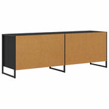 TV Cabinet Black Oak 140 x 36 x 49.5 cm Engineered Wood 886510
