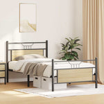 Bed Frame without Mattress Sonoma Oak 100x200 cm Engineered Wood 4106805