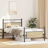 Bed Frame without Mattress Sonoma Oak 100x200 cm Engineered Wood 4106805