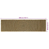 Area Rugs Black 80 x 300 cm Jute 42010738