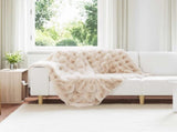 Anti-Slip Faux Rabbit Fur Blanket Olite Beige 130 x 150 cm 42021785