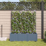 Garden Planter 3 pcs LiGht Grey 120 x 40 x 143 cm Plastic 42002886