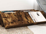 Magazine Rack Smoked Oak 90 x 53 x 28.5 cm Engineered Wood 890892