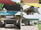 Sun Shade Sail Yellow and White 6 x 2 m 100% Polyester Oxford 42031063
