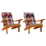 Chair Cushions 2 pcs Red Check 58 x 77 x 4.5 cm Oxford Fabric 361843