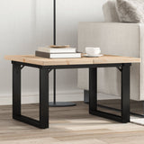 ZNTS Coffee Table O-Frame 70x70x40.5 cm Solid Wood Pine and Steel 3282727