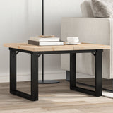 Coffee Table O-Frame 70x70x40.5 cm Solid Wood Pine and Steel 3282727