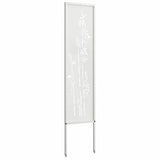 Garden Privacy Screen White 32 x 140 cm Cold-rolled steel 876225