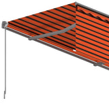 3069400 Manual Retractable Awning with Blind 3,5x2,5m Orange&Brown