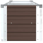 Garden Raised Bed Galvanised Steel 320x40x45 cm Brown 47054