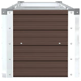 Garden Raised Bed Galvanised Steel 320x40x45 cm Brown 47054