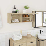 Bathroom Wall Cabinet Sonoma Oak 80x25x30 cm Engineered Wood 860078