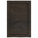 Bathroom Countertop Dark Brown 40x60x cm Treated Solid Wood 3156196
