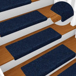 ZNTS Stair Mats Self-adhesive 30 pcs Navy 65x21x4 cm 3365701