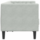 Sofa Light Grey 174 x 74.5 x 70.5 cm Velvet 42013019