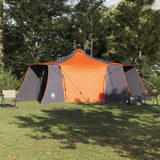 Tipi Tent with Roof Grey and Orange 492 x 492 x 275 cm Taffeta 42000989