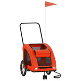 Pet Bike Trailer Orange Oxford Fabric and Iron 93977