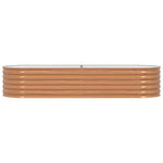 Garden Raised Bed Brown 240 x 80 x 44 cm Steel 42011332