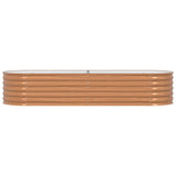 Garden Raised Bed Brown 240 x 80 x 44 cm Steel 42011332