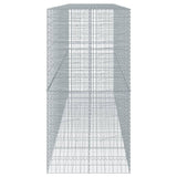 Gabion Basket with Cover 500x100x200 cm Galvanised Iron 3295233