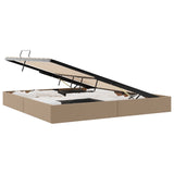 Storage Bed with Mattress Cappucino 200 x 200 cm Faux leather 3369964