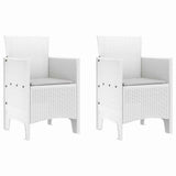 Garden Dining Set 3 pcs White Polypropylene 3378684