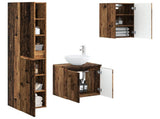 Bathroom Furniture Set 3 pcs Old Wood 33 x 34.5 x 160 cm 3406071