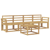 Outdoor Sofa Set 5 pcs White 59 x 59 x 37 cm Solid Acacia Wood 3387208