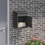 Parcel Drop Box with Storage Black 47.5 x 38 x 59 cm Steel 874940