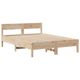 Bookcase Bed without Mattress 150x200 cm King Size Solid Wood Pine 3322984
