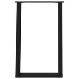 Dining Table Legs U-Shaped 2 pcs Black 60x cm Steel 4012788
