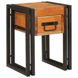End Table Brown and Black 30 x 30 x 40 cm Solid Acacia Wood 4016717