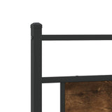 Bed Frame without Mattress Smoked Oak 193x201 cm Engineered Wood 4106749