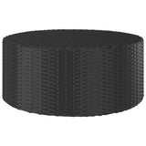 Tea Table Black Poly Rattan 68 cm Diameter Adjustable Armrests 310467
