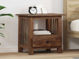 Bedside Table Brown 30 x 30 x 47 cm Solid Reclaim Wood 42012370