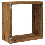 Wall Cube Shelves 4 pcs Old Wood 30x15x30 cm Engineered Wood 856577