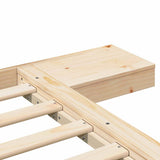 Bed Frame Brown 80 x 200 cm Wood 872419
