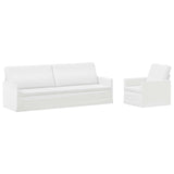 Sofa Set 2 pcs White Fabric 3433186