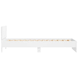 Bed Frame without Mattress with Headboard White 100x200 cm 838617