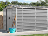 Garden Shed Light grey Galvanised steel Large Garden Shed 3188252