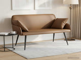 2 Seater Sofa with Metal Legs 2-Seater Cappuccino Faux Leather 42051013