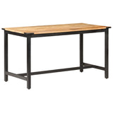 Dining Table 140x70x76 cm Solid Rough Mango Wood 287434