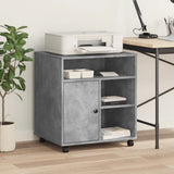 Printer Stand with Wheels Concrete Grey 60x50x67 cm 840628