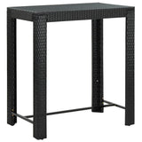 Garden Bar Set Black with cream white cushions 3095386