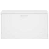 Shoe Bench High Gloss White 80x24x45 cm Engineered Wood 342643