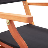 Garden Chair Set of 2 Black and natural 48692