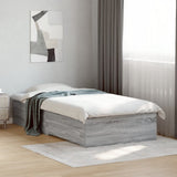 Bed Frame with Drawers without Mattress Grey Sonoma 90x200 cm 3280431